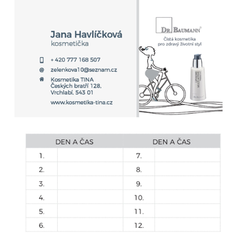 VIZITKA/NAVŠTÍVENKA DR. BAUMANN    