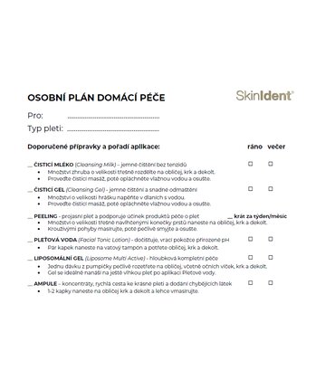 OSOBNÍ PLÁN DOMÁCÍ PÉČE - SkinIdent 10 ks