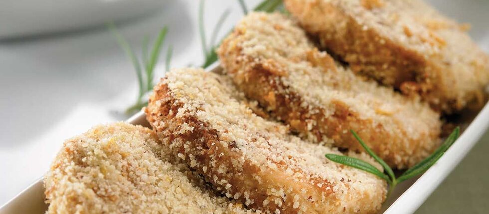 Tofu nugety s mangem Tofu nugety s mangem